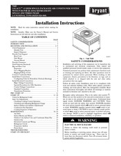 Bryant LEGACY PURON 704D Series Installation Instructions Manual