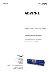 Sams ADVIN-1 User Manual For Use And Maintenance