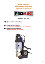 Promac MDA-80Q Operation Manual