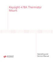 Keysight 478A Operating And Service Manual