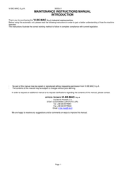 Vi.Be.Mac 3022LV Maintenance Instructions Manual