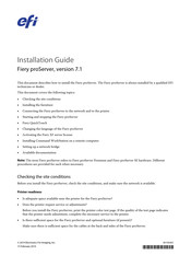 EFI Fiery proServer Installation Manual