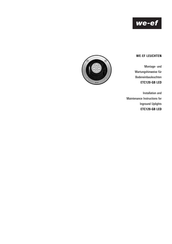 WE-EF ETC120-GB LED Installation And Maintenance Instructions Manual