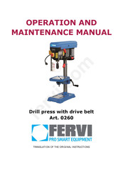 Fervi 0260 Operation And Maintenance Manual