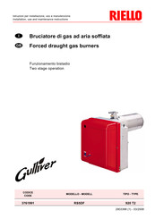 Riello Gulliver RS5DF Installation, Use And Maintenance Instructions