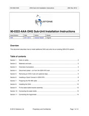 Owlstone 90-0322 Series Installation Instructions Manual