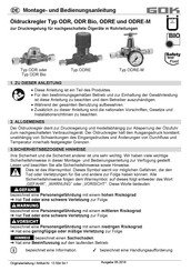 GOK ODR Bio Assembly And Operating Manual