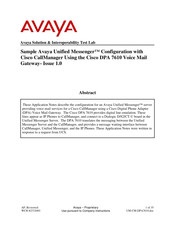 Avaya Unified Messenger Manual