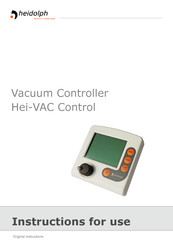 Heidolph Hei-VAC Control Instructions For Use Manual