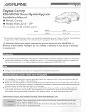 Alpine PSU-300CMV Installation Manual