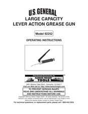 U.S.General 92252 Operating Instructions Manual