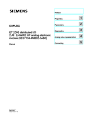 Siemens 2AI 2/4WIRE HF Manual