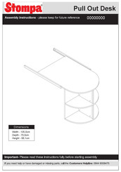 Stompa Pull Out Desk Assembly Instructions Manual