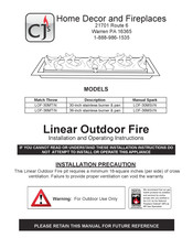 Firegear LOF-30MTN Installation And Operating Instructions Manual