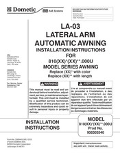 Dometic LA-03 Installation Instructions Manual