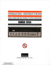 Sansui 350A Operating Instructions Manual