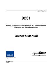 Cobalt Digital Inc 9231 Owner's Manual