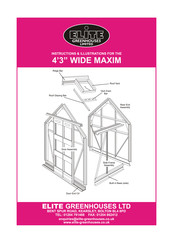 Elite Greenhouses WIDE MAXIM Instructions & Illustrations