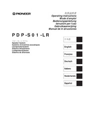 Pioneer PDP-S01-LR Operating Instructions Manual