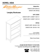 Eddie Bauer Langley Bookcase DA5673-3W Assembly Manual