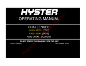 Hyster CHALLENGER H165XL Operating Manual