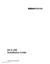 Andover Controls DCX 250 Installation Manual