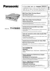 Panasonic TY-FB9BD Operating Instructions Manual