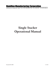 Hamilton Single Stacker Operational Manual