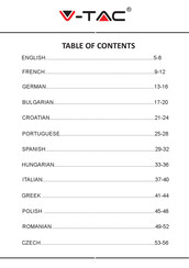 V-Tac VT-6211-F Manual