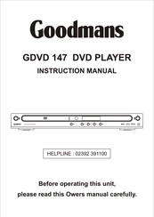Goodmans GDVD 147 Instruction Manual