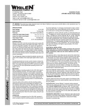 Whelen Engineering Company UPS188C Installation Manual
