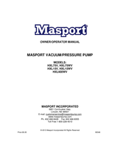 Masport HXL75WV Owner's/Operator's Manual