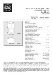 KDK T09BC Installation Instructions Manual