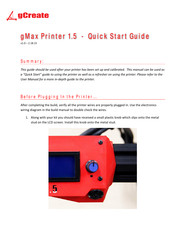 gCreate gMax 1.5 Quick Start Manual