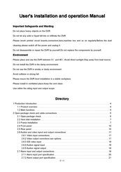 Avicam 5008C-C User's Installation And Operation Manual