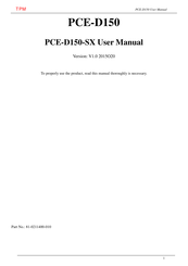 TPM PCE-D150-SX User Manual