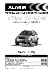 Toyota TVSS IV-S Installation Instructions Manual