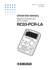 Kikusui PCR-LA Series Operation Manual