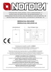 Nordica MODULO ALL INCLUSIVE 2.0 Instructions For Installation, Use And Maintenance Manual