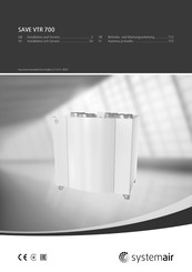 SystemAir SAVE VTR 700 Installation And Service