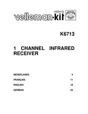 Velleman K6713 Operating Instructions Manual