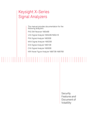 Keysight N8975B Security Features And Document Of Volatility