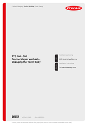 Fronius TTB 160 Manual