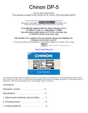 CHINON DP-5 Instruction Manual