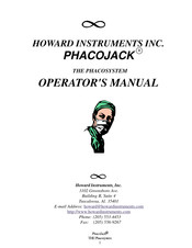 Howard Industries PHACOJACK Operator's Manual