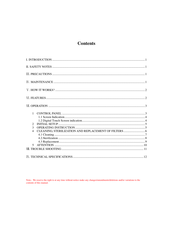 Aquavida AQ30 Manual