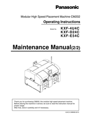 Panasonic CM202 Series Maintenance Manual