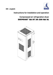 Beko DRYPOINT RA HT 350-E NA UL Instructions For Installation And Operation Manual
