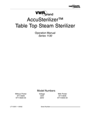 VWR AccuSterilizer ST113020-33 Operation Manual