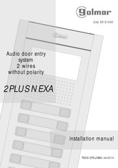golmar T-7822VD Installation Manual
